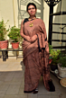 Syahi Begar Print Handloom Mulberry Silk by Cotton Saree