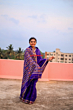 Purple Cement Pittala Single Cotton Saree