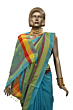 Handloom Anwa saree | Turquoise
