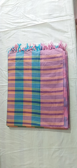 Pink Handloom Cotton Saree