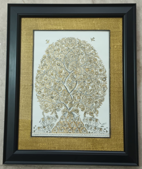KALAMKARI MINIATURE PAINTING- TREE OF LIFE