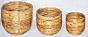 Cane Pot Planter Tub | U Shape Base | Set of 3 