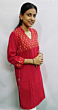 HAND EMBROIDED RED KURTI FOR WOMEN