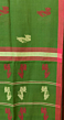 Bengal GI tagged Traditional green cotton Santipuri saree