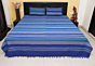 Blue Shaded Lines Cotton Handloom Bedsheet