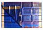 Blue Orange Silk Saree for Women