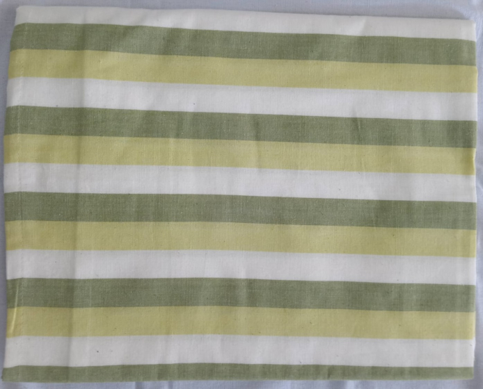 Yellow Green Stripe Cotton Bedsheet