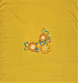Hand-Embroidered Cotton Mustard Table Cover | 58 cm