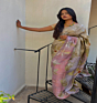 Ecoprint Natural Dyed Mulberry Silk Saree