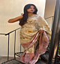 Ecoprint Natural Dyed Mulberry Silk Saree
