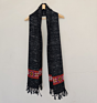 Black Multicolor Handwoven Merino Wool Traditional Kinnauri Stole
