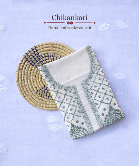 Handloom Chanderi  2 piece Suit 