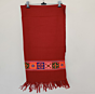 Red Multicolor Handwoven Merino Wool Traditional Kinnauri Stole