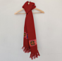 Red Multicolor Handwoven Merino Wool Traditional Kinnauri Stole