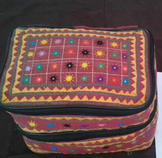 Hand Embroidered Jewellery & MAKEUP BOX