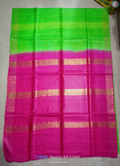TASAR GHICHA JARI SILK SAREE 