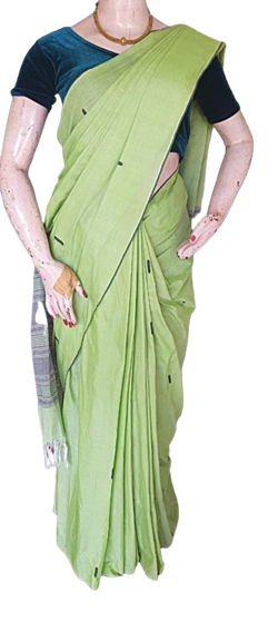 Kerala Cotton Handloom Saree Green KAR -01 