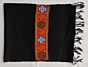 Black Multicolor Handwoven Merino Wool Traditional Kinnauri Stole
