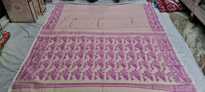 Bengal Soft Cotton Saree-Pink