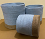 Set of 3 Cotton and Jute Braided Basket  