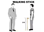Curved Handle Walking Cane with Rubber Tip ,Traditional Style Walking Stick for Men and Women, 36 Inch Height, Light Brown