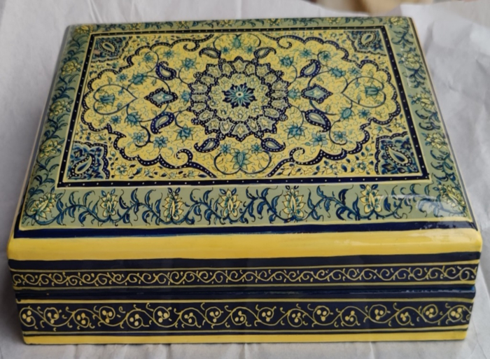 Handcrafted Kashmiri Wooden Jewellery Box I Multicolour