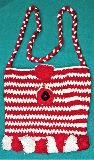 Handmade Woolen Purse - Maroon