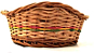 Cane Basket Bamboo for Fruit & Vegetable Basket | Brown | Pack of 6