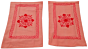 Embroided Cotton Bed Mat - Pink