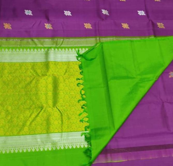 Purple Silk Saree 02