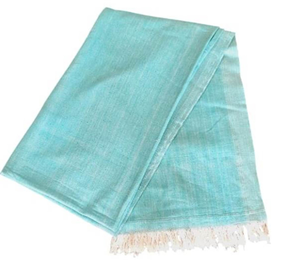 Beautiful Handloom Throw  Sea Green Color