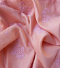 Chanderi Hand Embroidery Kurta Peach 