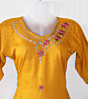 Handcrafted Zari and Zardozi Yellow Kurti
