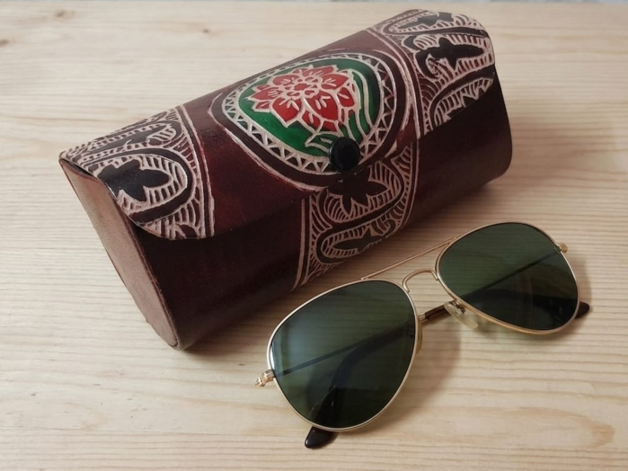 Handcrafted Leather Sunglass Case 