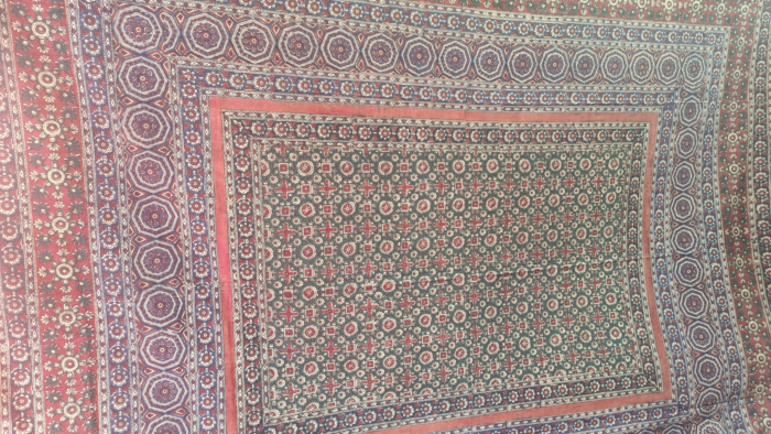 Handcrafted Cotton Ajrakh Bedsheet I King Size