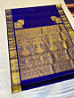 Handloom Silk Molakalmuru Gandaberunda Blue Saree