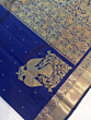 Handloom Silk Molakalmuru Gandaberunda Blue Saree