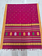 Handloom Cotton Magenta Saree with Blouse Piece