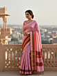 Pink Tassar Silk Saree