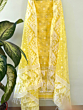 Handloom Unstitched Cotton Suit with Dupatta | Yellow