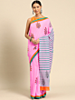 Pink Cotton Mulmul Saree 