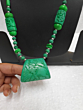Handicrafted Bone Green Necklace 
