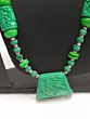 Handicrafted Bone Green Necklace 