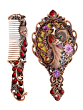 Handcrafted Comb and Mirror Set