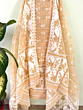 Handloom Unstitched Cotton Suit with Dupatta | Beige