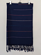 Blue multicolor handwoven merino wool Kinnauri stole