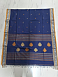 Bengal Handloom Cotton Saree with Blouse Piece | Royal Blue