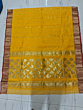 Handloom Soft Cotton Yellow Saree