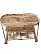 Rattan Modern Oval Centre Table Multi-Use Shelf for Living Room