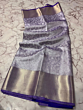 Premium Soft Tissue Silk Saree | Silver Zari Work Design